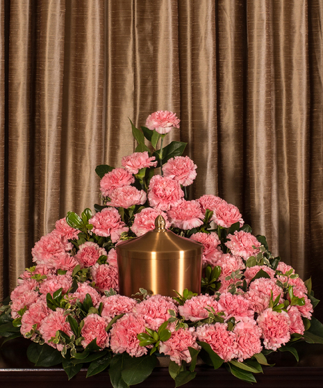 Pink Carnation Urn Design