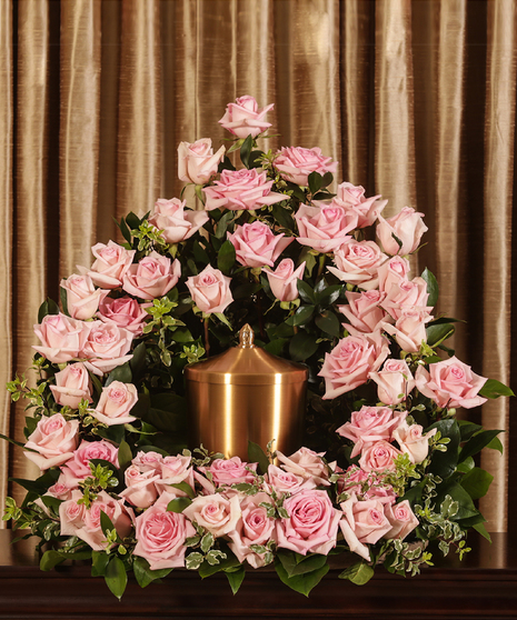 Pink Rose Urn Design