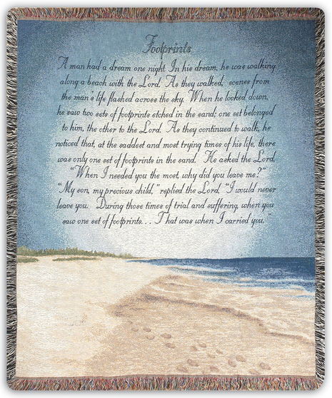 Footprints Sympathy Throw