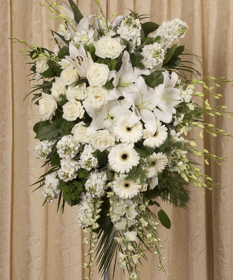 White Elegance Tribute Standing Spray