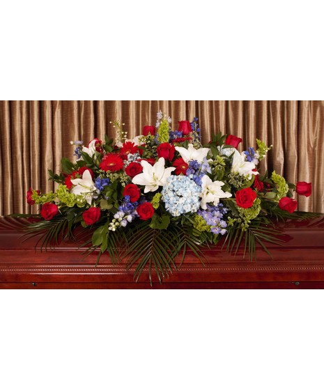 Patriotic Salute Tribute Series Casket Spray