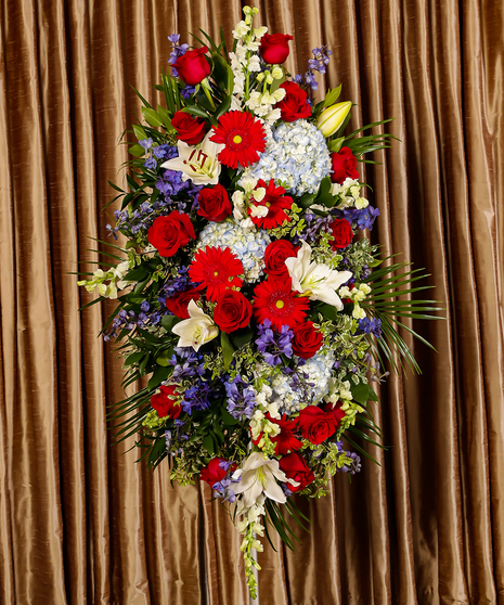 Patriotic Salute Tribute Standing Spray
