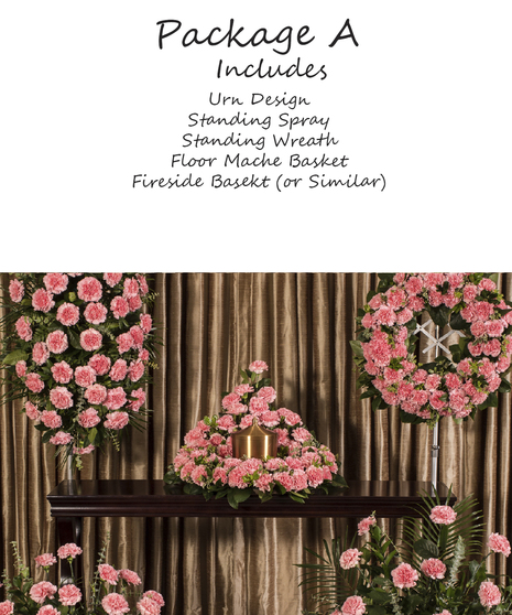 Pink Carnations Memorial Package A