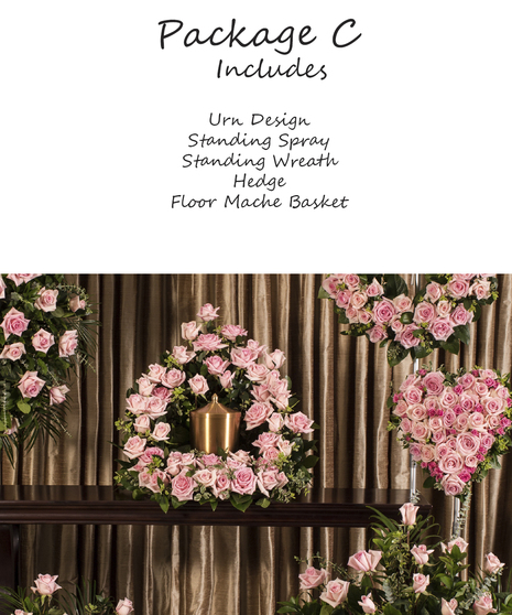 Pink Rose Memorial Package C