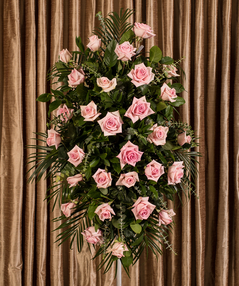 Pink Rose Tribute Standing Spray