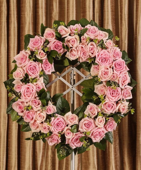 Pink Rose Tribute Standing Wreath