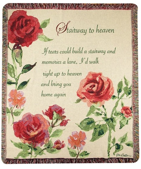 Stairway To Heaven Floral Sympathy Throw