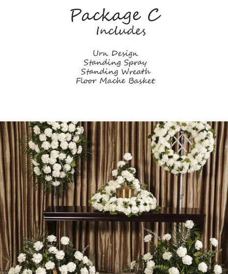 White Carnation Memorial Package C
