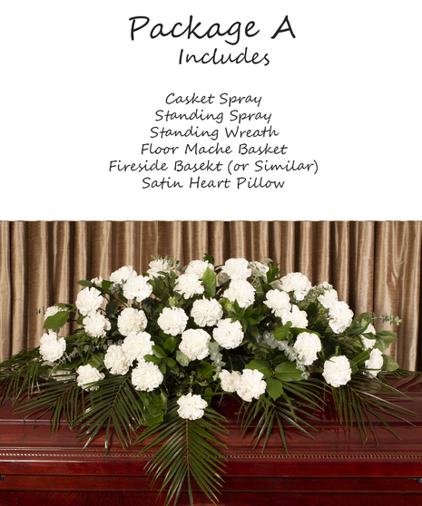 White Carnations Tribute Package A
