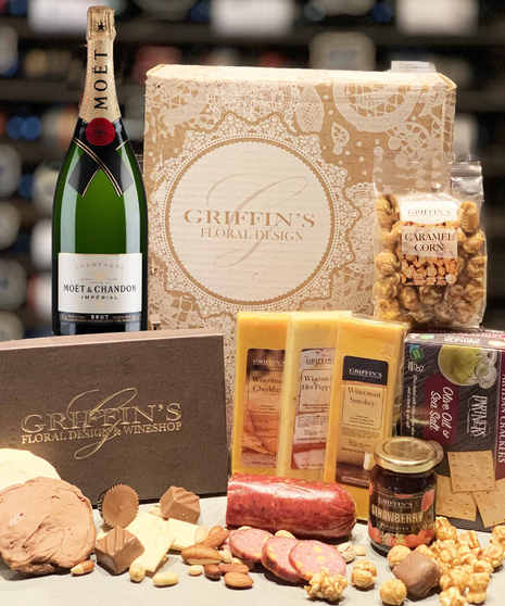 Moet Chandon Champagne Savory & Sweet Gourmet Basket