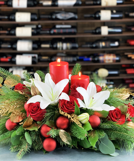 Double Pillar Candle Centerpiece
