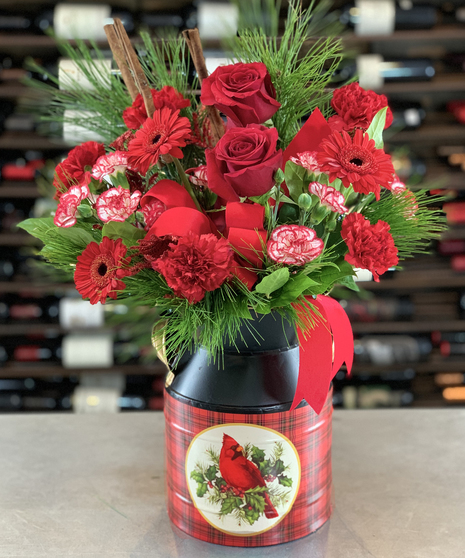 Cardinal Delight Christmas  Flowers
