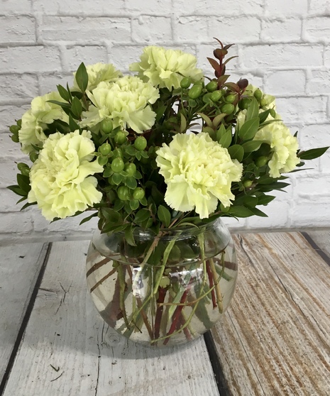 St Patricks Bowl Of Carnations