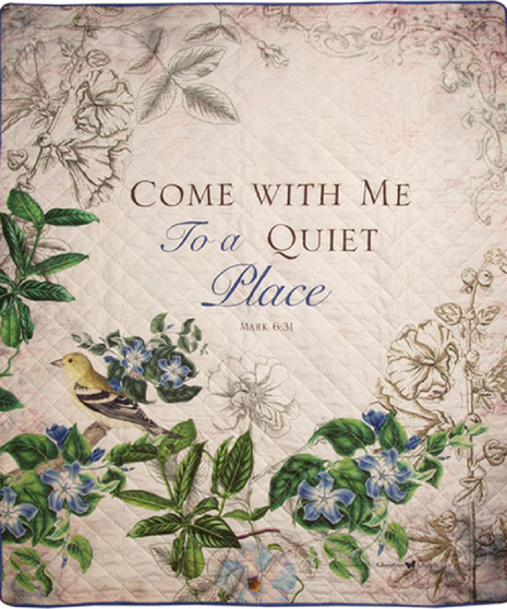 Come With Me To A Quiet Place Sympathy Throw - Same Day Delivery Columbus, OH