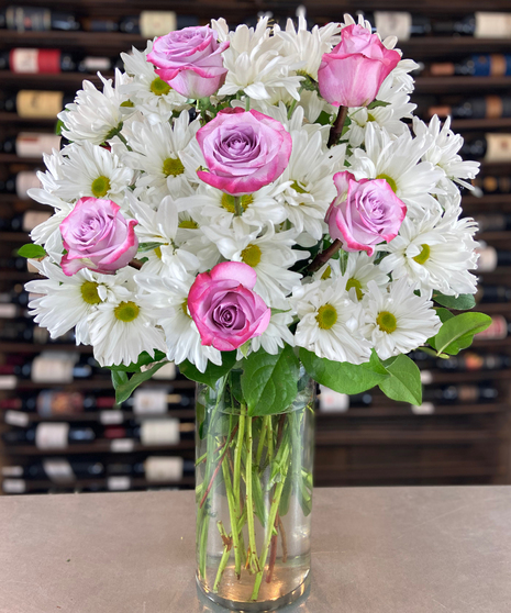White Daisy Vase