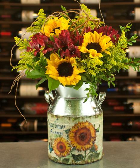 Garden Sunflower Tin Delight Fall Flowers Columbus Ohio Florists Newark Oh