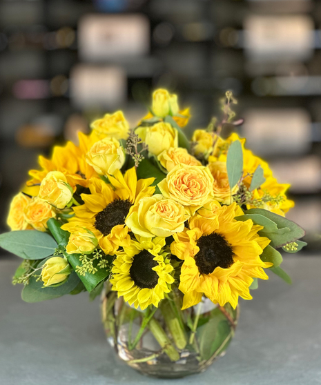 Golden Sunflower Embrace