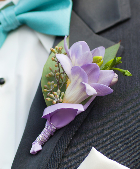 Lavender Freesia Boutonniere Corsages columbus ohio florists newark OH