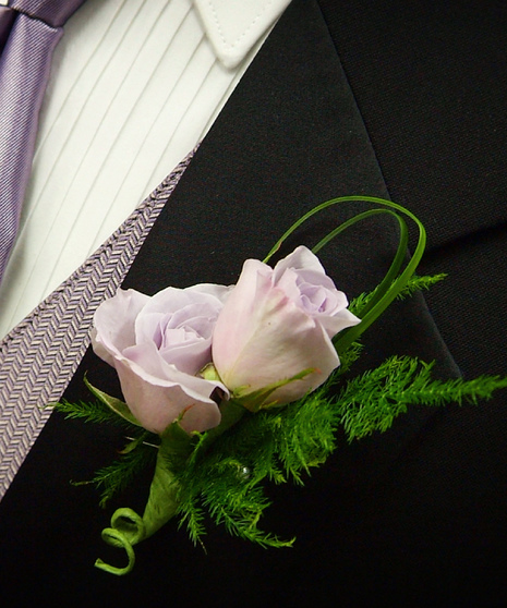 Lavender Spray Rose Boutonniere columbus ohio florists newark OH