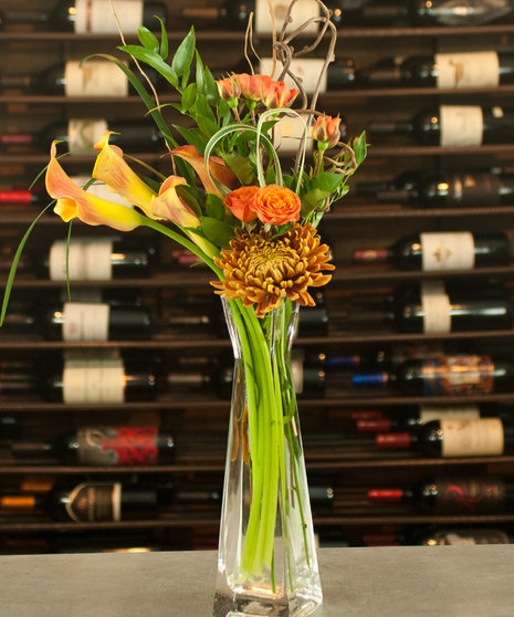 Lovers Autumn Bud Vase Fall Flowers Columbus Ohio Florists Newark Oh