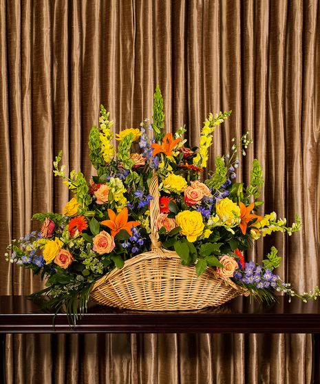 Glowing Tribute Fireside Basket Sympathy Flowers Columbus Ohio
