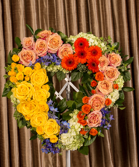 Glowing Tribute Standing Heart Sympathy Flowers Columbus Ohio