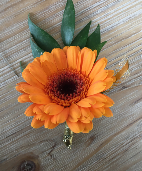 Orange Gerbera Daisy Boutonniere
