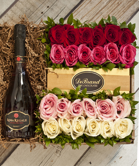 24 Roses & Rosa Regale Champagne Gift Box