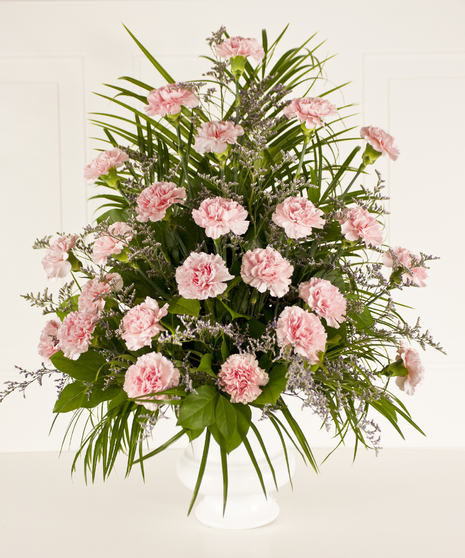 Pink Sentiments Carnation Basket
