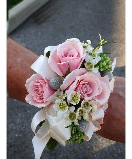 Soft Pink Rose Wrist Corsage