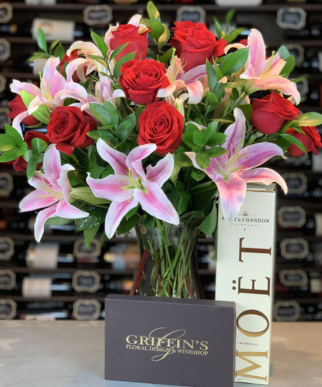 Starry Eyed Roses & Lilies Columbus Florists Columbus Valentines Flowers