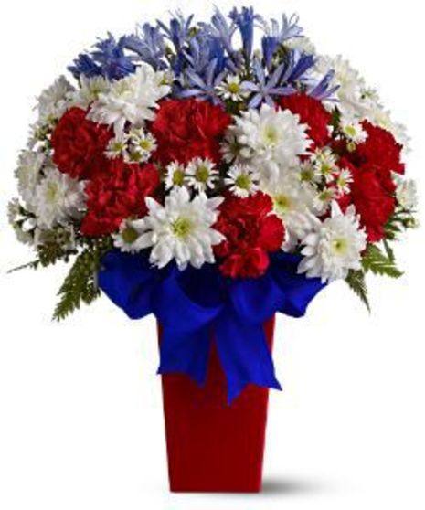 Patriotic Petal Vase