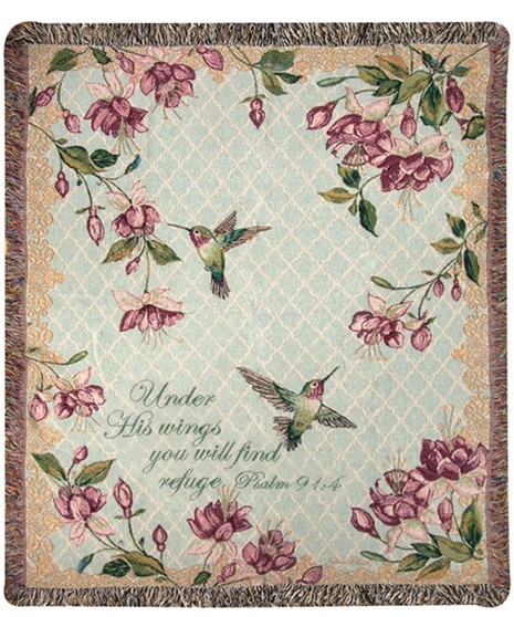 Ruby Among The Fuchsias Sympathy Throw