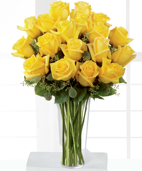 Yellow Rose Sympathy Vase
