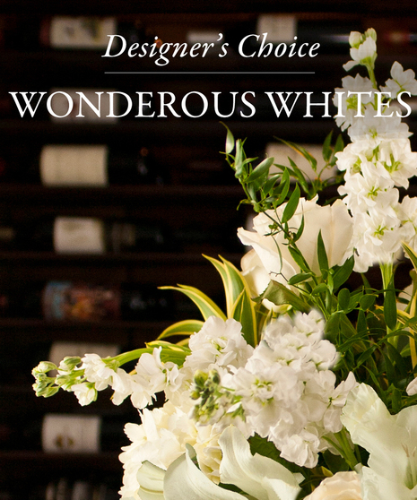Fresh Floral Arrangement - White Sympathy Designers Choice