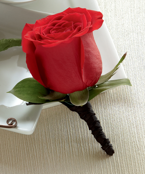 Red Rose Boutonniere