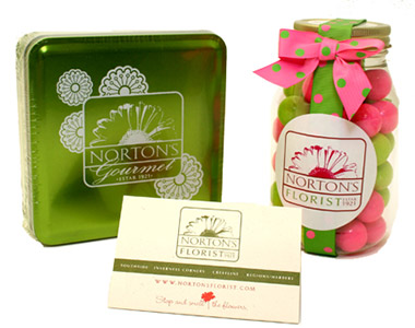 Branded candies and keepsakes