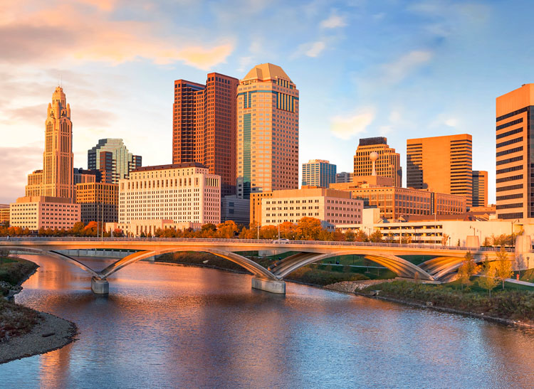 A striking view of downtown Columbus